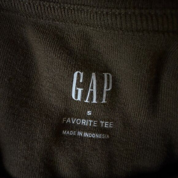 Gap Favorite Tee T Shirt Knit Top Crewneck Short Sleeve Brown S - Picture 3 of 4